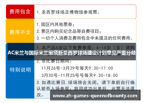 AC米兰与国际米兰围绕新圣西罗球场建设计划意见严重分歧